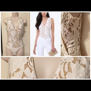 White lace bodysuit